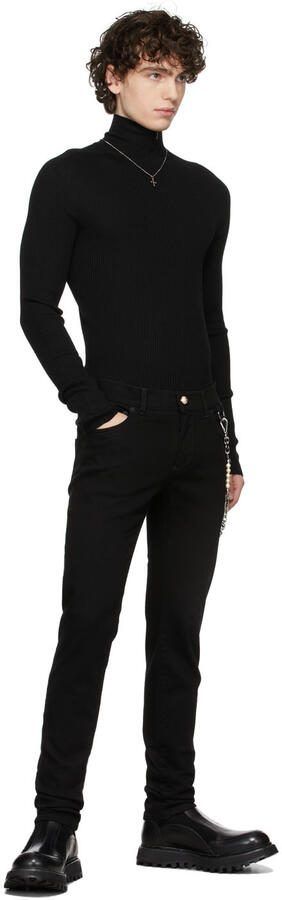 Dolce  Gabbana Black Hors Sock Ankle Boots - Picture 3