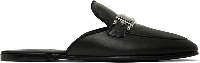 Dolce  Gabbana Black Logo Loafers - Picture 5