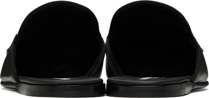Dolce  Gabbana Black Logo Loafers