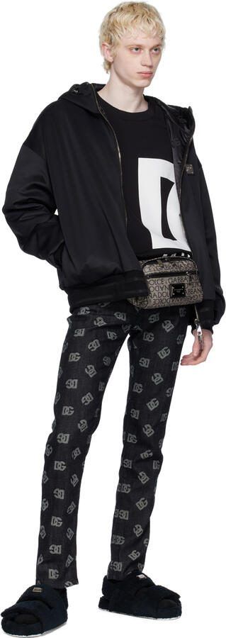 Dolce  Gabbana Black Logo Sandals - Picture 4