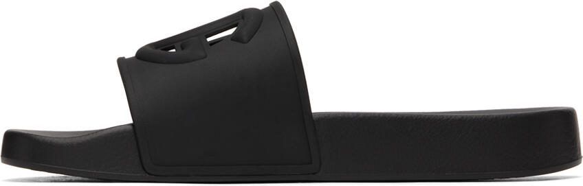 Dolce  Gabbana Black Logo Sandals - Picture 4