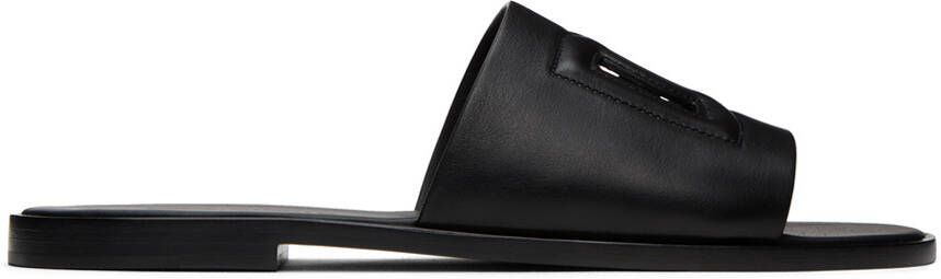 Dolce  Gabbana Black Logo Slides - Picture 4
