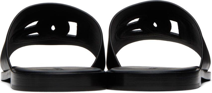 Dolce  Gabbana Black Logo Slides