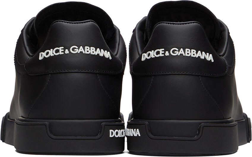 Dolce  Gabbana Black Portofino Low-Top Sneakers