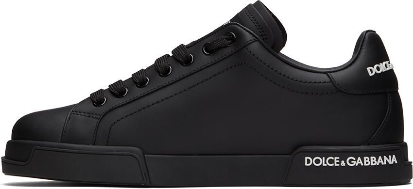 Dolce  Gabbana Black Portofino Low-Top Sneakers - Picture 3
