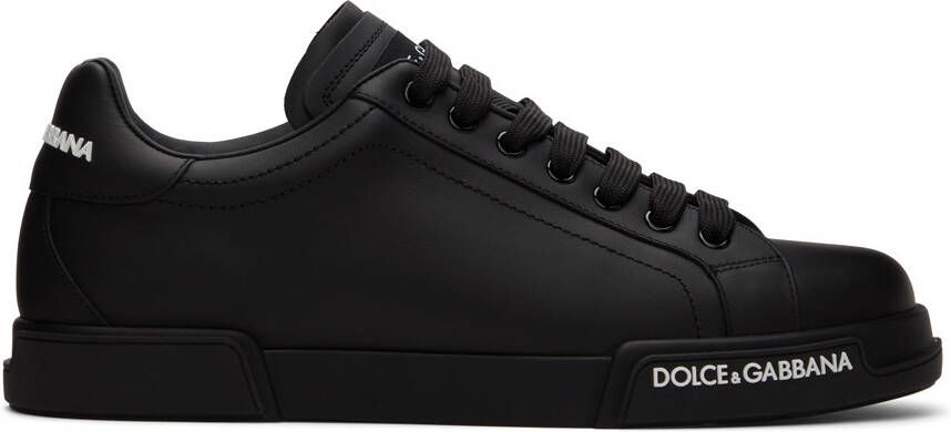 Dolce  Gabbana Black Portofino Sneakers - Picture 5