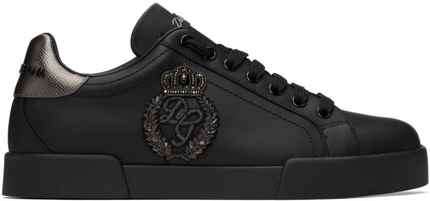 Dolce  Gabbana Black Portofino Sneakers - Picture 5