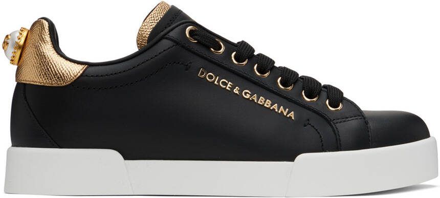 Dolce  Gabbana Black Portofino Sneakers - Picture 5