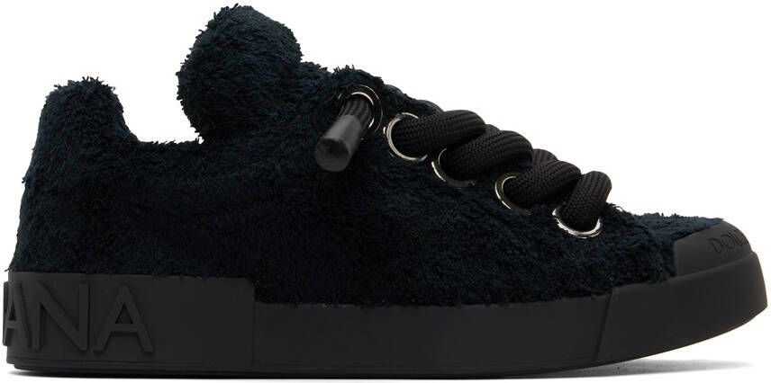 Dolce  Gabbana Black Portofino Sneakers - Picture 5