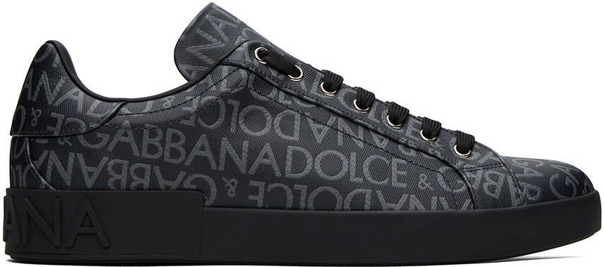Dolce  Gabbana Black Portofino Sneakers - Picture 4