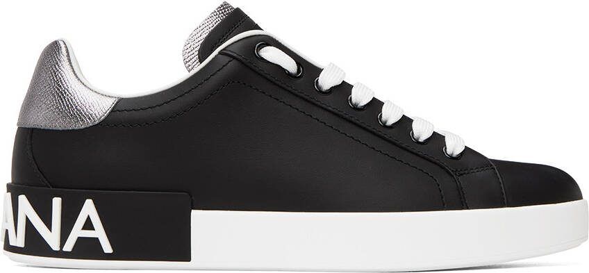 Dolce  Gabbana Black Portofino Sneakers