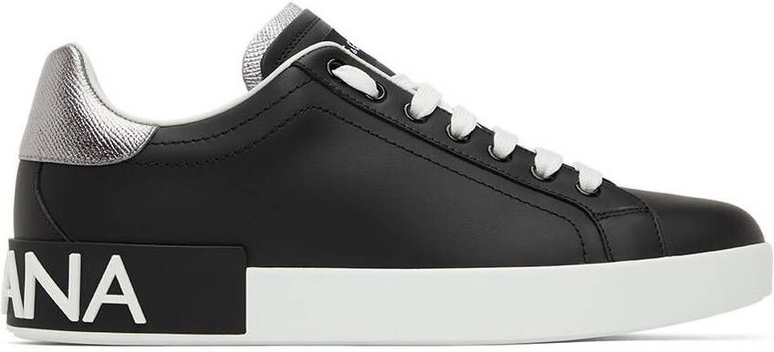 Dolce  Gabbana Black Portofino Sneakers - Picture 5