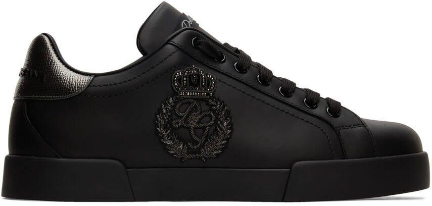 Dolce  Gabbana Black Portofino Sneakers - Picture 5