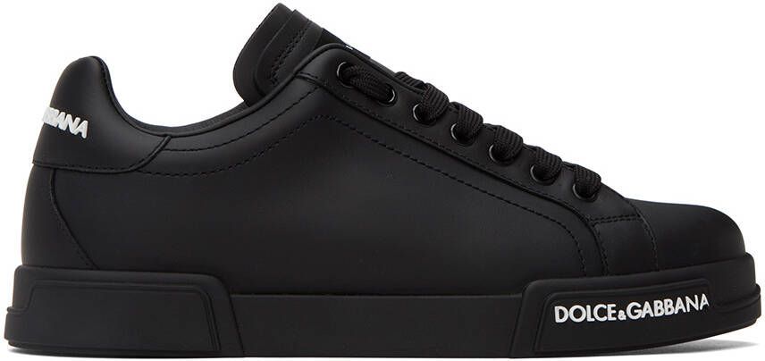 Dolce  Gabbana Black Portofino Sneakers