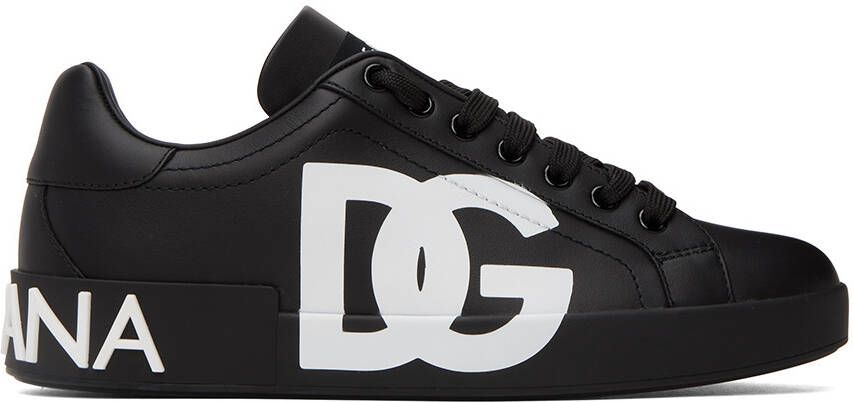 Dolce  Gabbana Black Portofino Sneakers