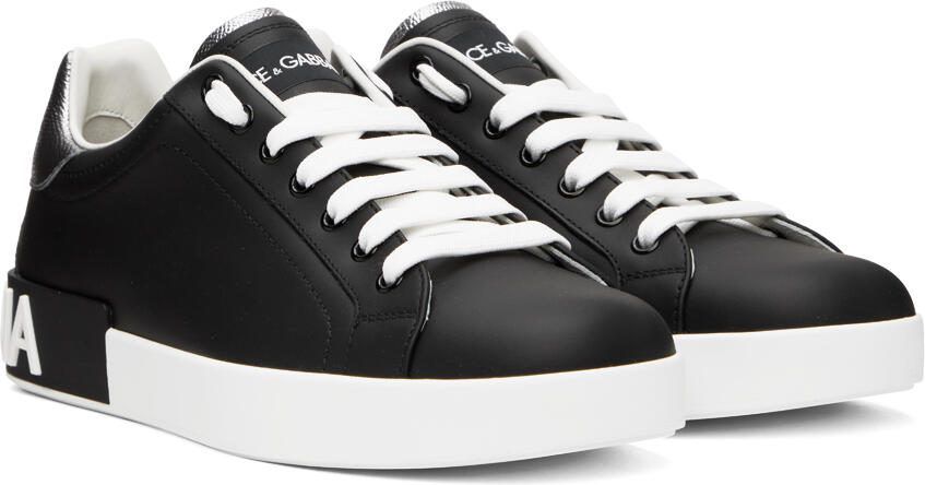 Dolce  Gabbana Black Portofino Sneakers - Picture 2