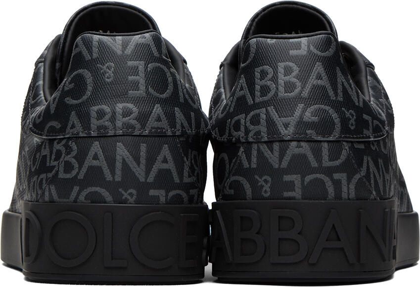 Dolce  Gabbana Black Portofino Sneakers