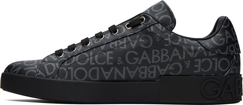 Dolce  Gabbana Black Portofino Sneakers - Picture 3