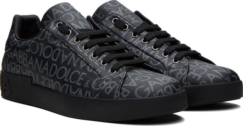 Dolce  Gabbana Black Portofino Sneakers - Picture 2