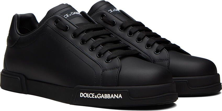 Dolce  Gabbana Black Portofino Sneakers - Picture 2