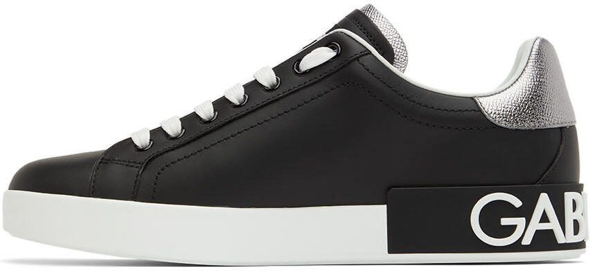 Dolce  Gabbana Black Portofino Sneakers - Picture 3