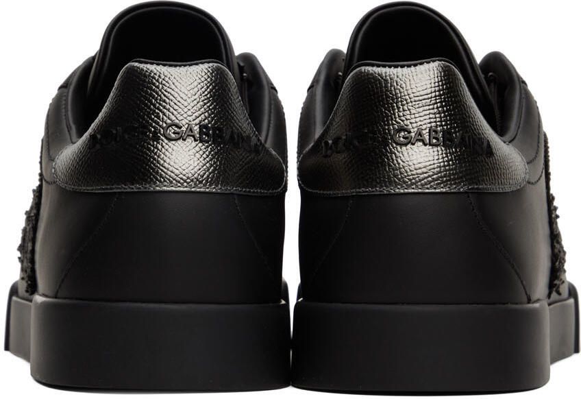 Dolce  Gabbana Black Portofino Sneakers