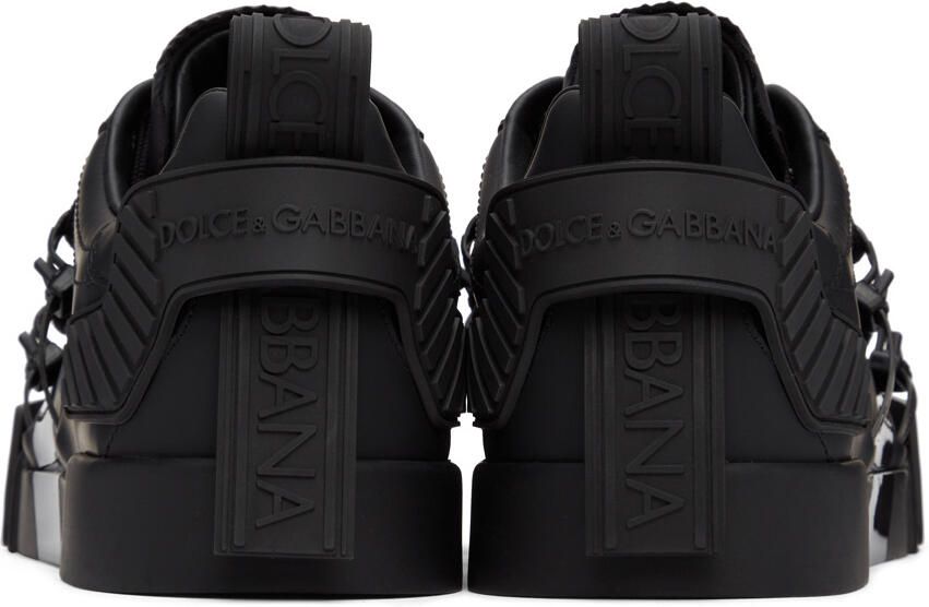 Dolce  Gabbana Black Portofino Sneakers