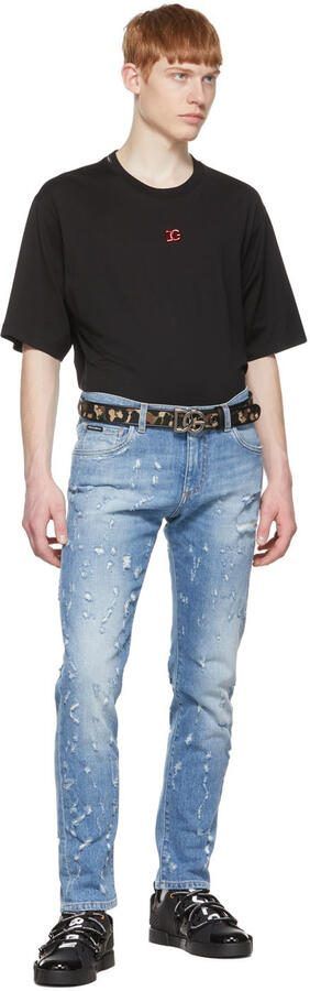 Dolce  Gabbana Black Portofino Sneakers - Picture 4