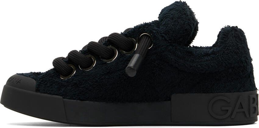 Dolce  Gabbana Black Portofino Sneakers - Picture 2