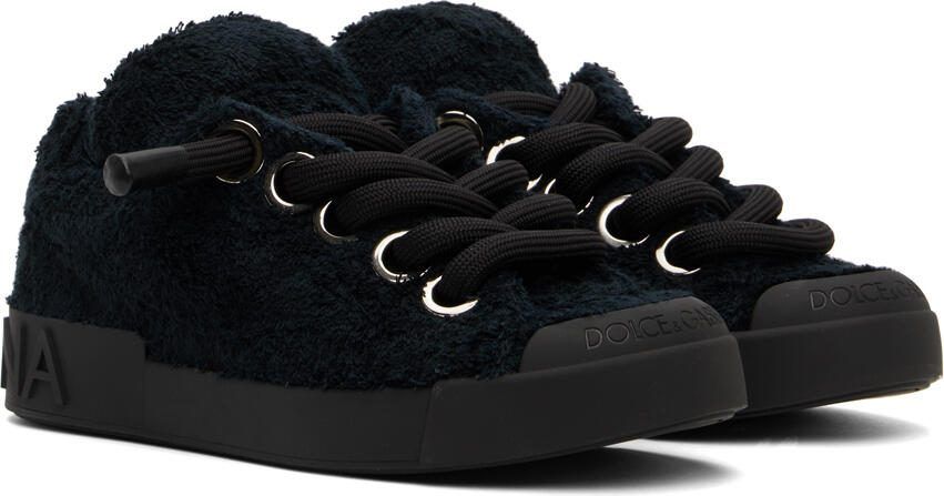 Dolce  Gabbana Black Portofino Sneakers
