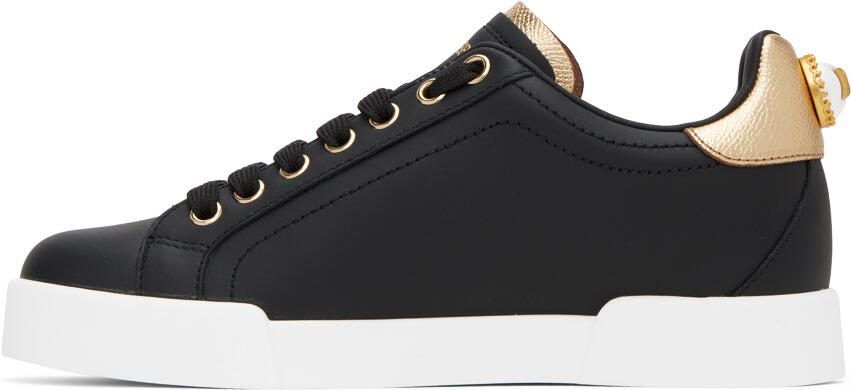 Dolce  Gabbana Black Portofino Sneakers - Picture 3