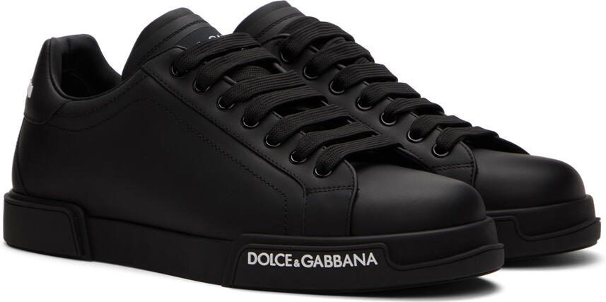 Dolce  Gabbana Black Portofino Sneakers - Picture 2