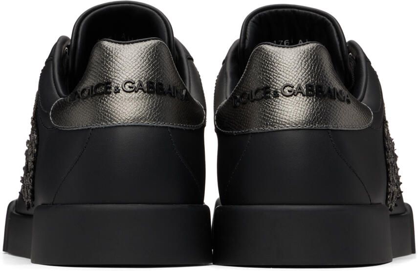 Dolce  Gabbana Black Portofino Sneakers