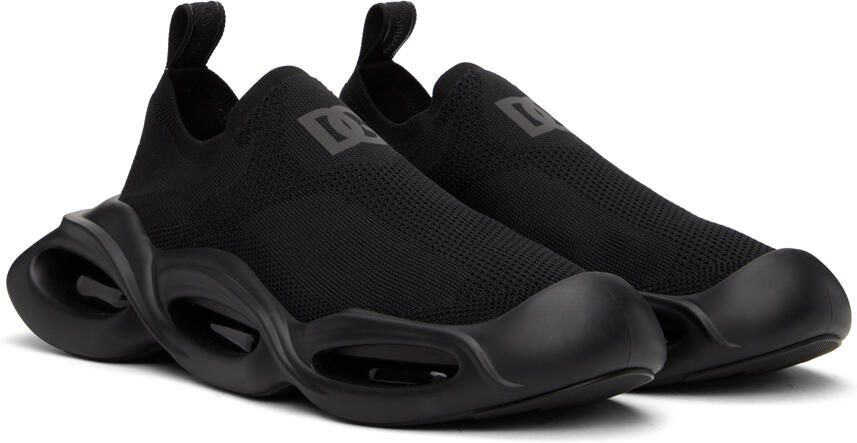 Dolce  Gabbana Black Wave Sneakers - Picture 2