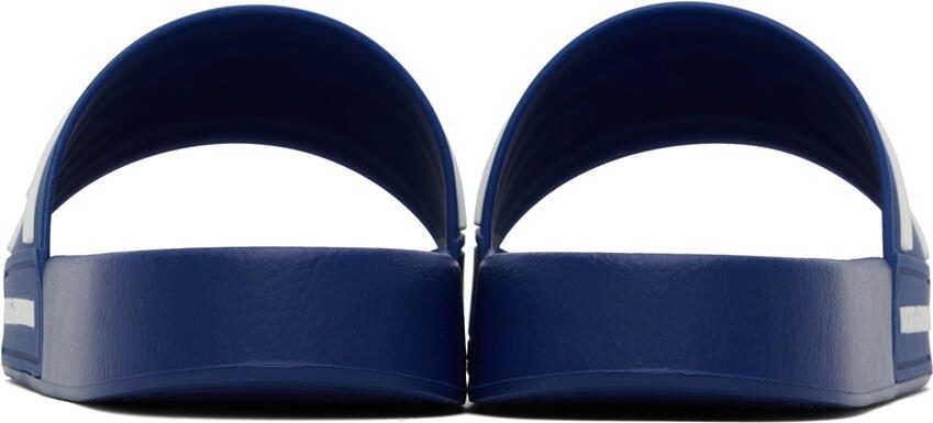Dolce  Gabbana Blue Logo Slides