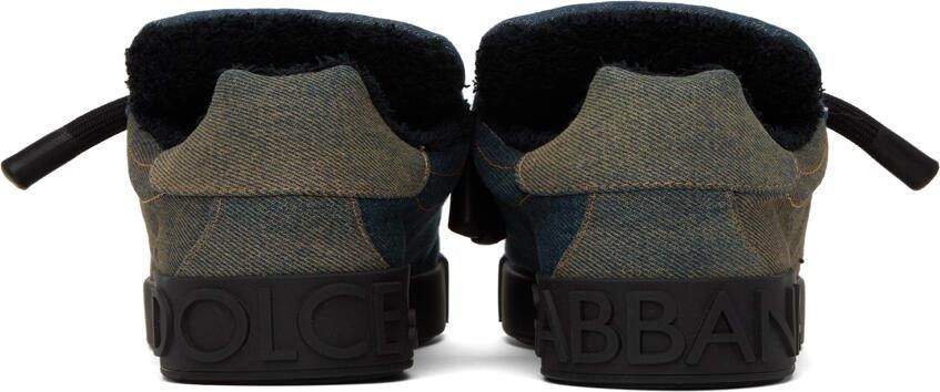 Dolce  Gabbana Blue Portofino Sneakers - Picture 3
