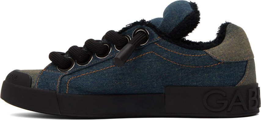Dolce  Gabbana Blue Portofino Sneakers - Picture 2