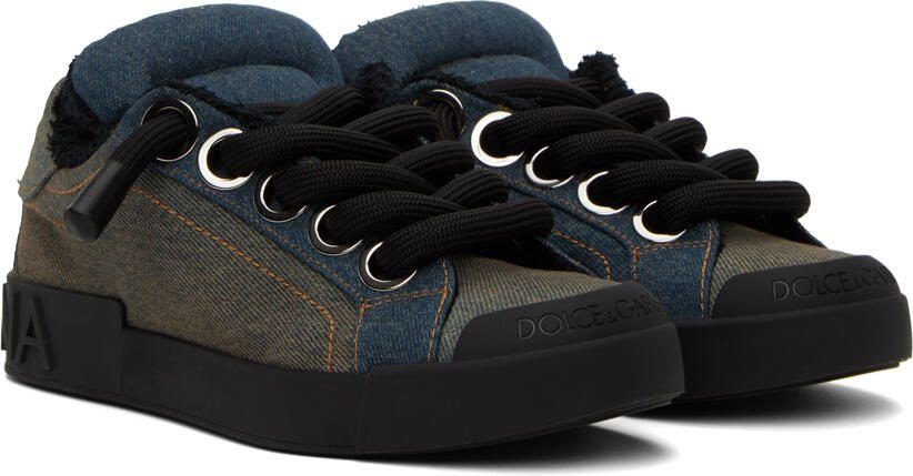 Dolce  Gabbana Blue Portofino Sneakers