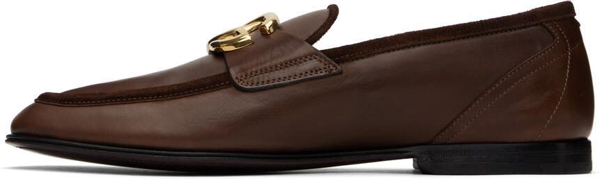 Dolce  Gabbana Brown Calfskin Slippers - Picture 3