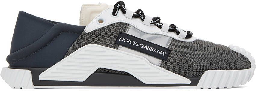 Dolce  Gabbana Gray  Navy NS1 Sneakers - Picture 4
