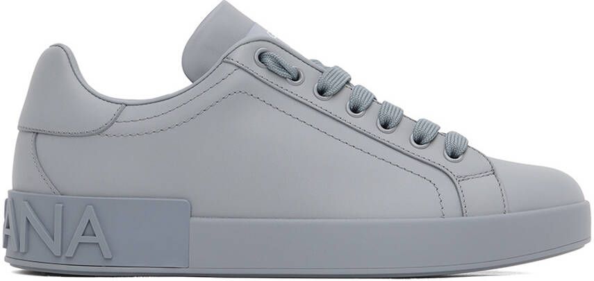 Dolce  Gabbana Gray Portofino Sneakers - Picture 5