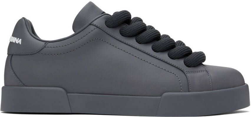 Dolce  Gabbana Gray Portofino Sneakers