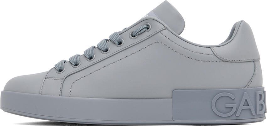 Dolce  Gabbana Gray Portofino Sneakers - Picture 3