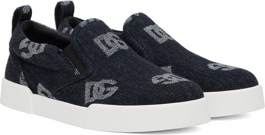 Dolce  Gabbana Navy Portofino Sneakers - Picture 2