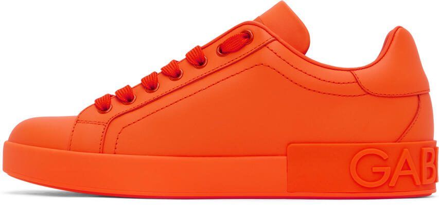 Dolce  Gabbana Orange Portofino Sneakers - Picture 3