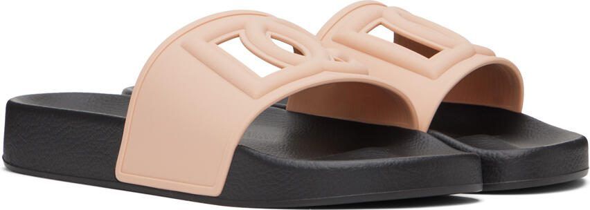Dolce  Gabbana Pink Beachwear Slides - Picture 2