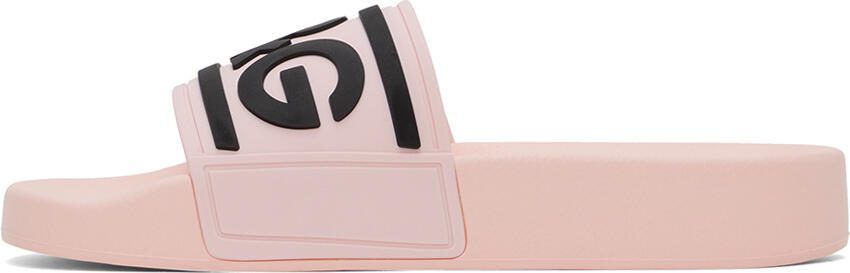Dolce  Gabbana Pink Beachwear Slides - Picture 4