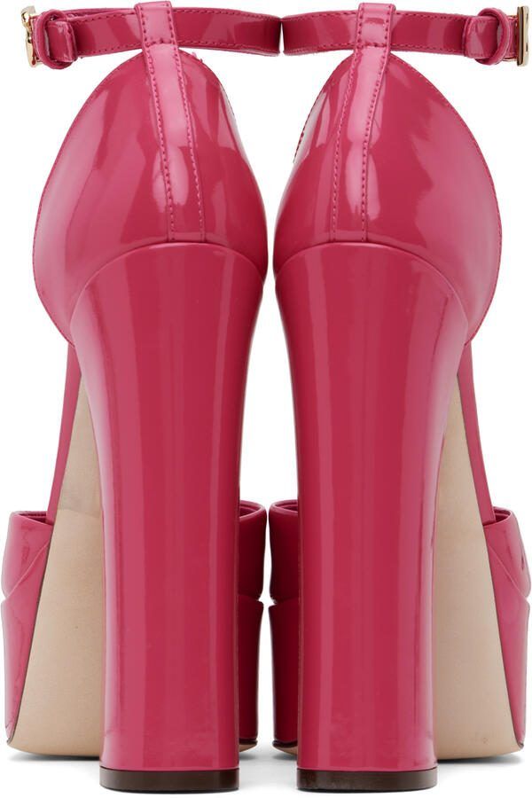 Dolce  Gabbana Pink Polished Platform Heels - Picture 5