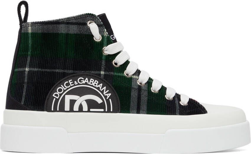 Dolce  Gabbana Portofino Light Two-Tone Mid-Top Sneakers - Picture 5
