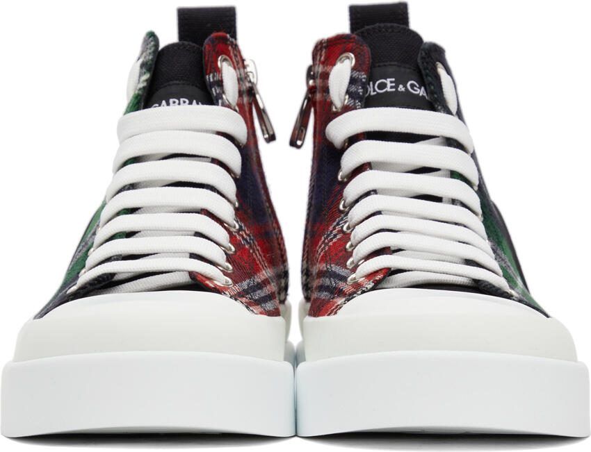 Dolce  Gabbana Portofino Light Two-Tone Mid-Top Sneakers - Picture 2